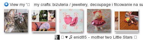 ✿ ♥ ♫ enid85 - mother two Little Stars ♡  - View my '✂   my crafts: biżuteria / jewellery, decoupage i filcowanie na sucho / needle felting  ✂ ' set on Flickriver